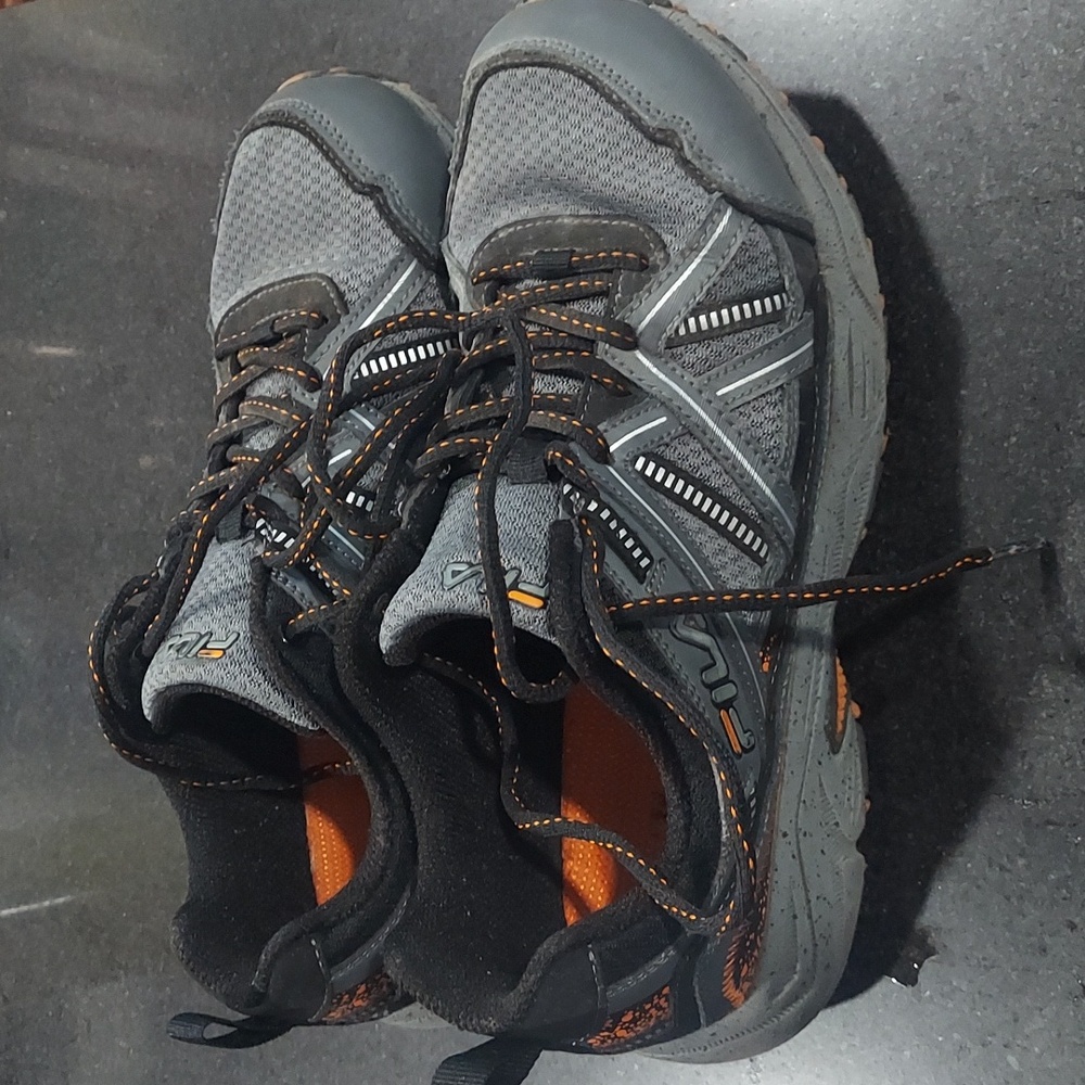 Fila Sneakers Gray Orange 1JW00839-054 Men's Size US 8.5 - Picture 2 of 4